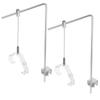 2pcs Fish Tank Light Bracket Aquarium Lamp Rack Aluminum Adjustable Height Rimless Tank Saltwater Freshwater Easy Install New