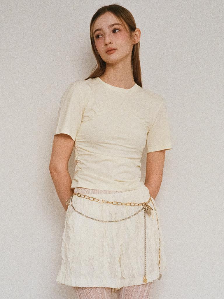 BEIRUT Canyon Lace Shorts Cream