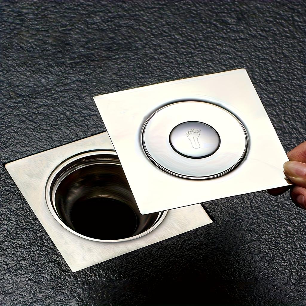 Bathroom Drain Cover - Metallic Finish Anti-Clog Smooth Edge Design, Quick Drainage for Showers Bathtubs, Ideal for Renovations New Installations
