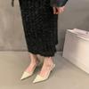 2026 Summer High Heel Sandals Women Fashion Pointed Toe Singbacks Mules Shoes Ladies Elegant Stripper Party Dress Sandalias