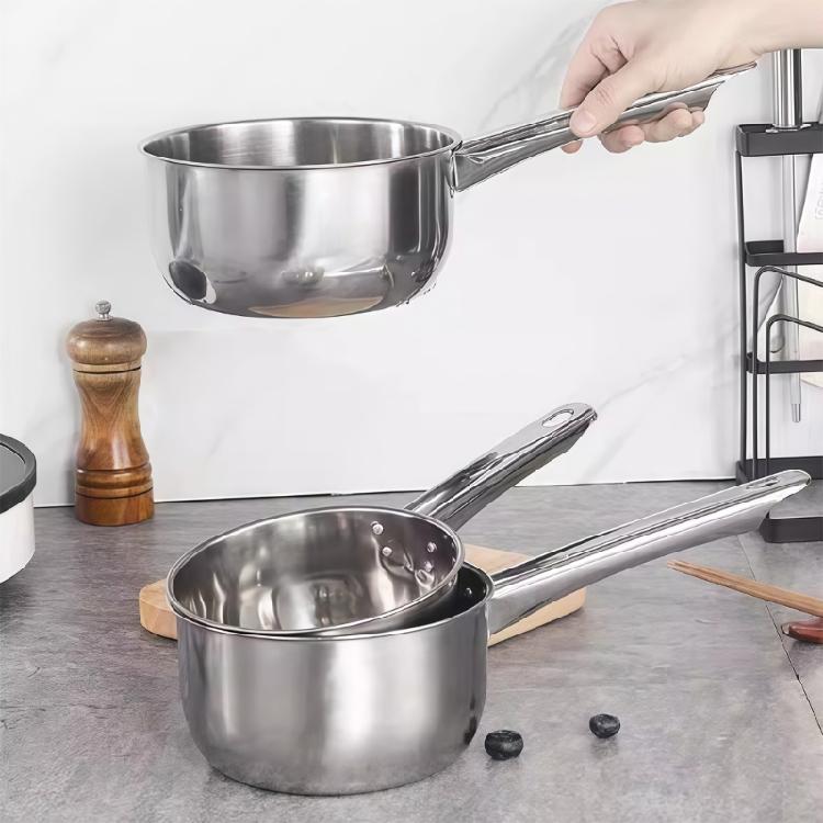 Wasserkelle aus Edelstahl, Kurzer Griff, Große Metall-Wasserschaufeln, Küchenutensilien zum Servieren und Kochen