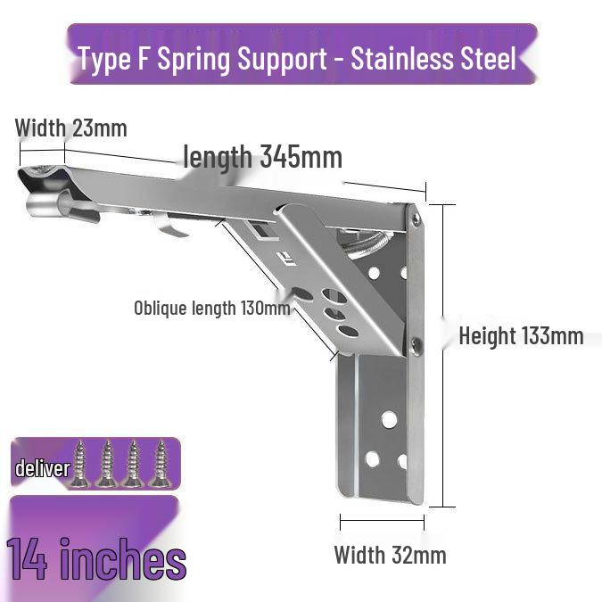 Stainless Steel Wall-Mounted Triangle Shelf Bracket for Heavy Duty Support