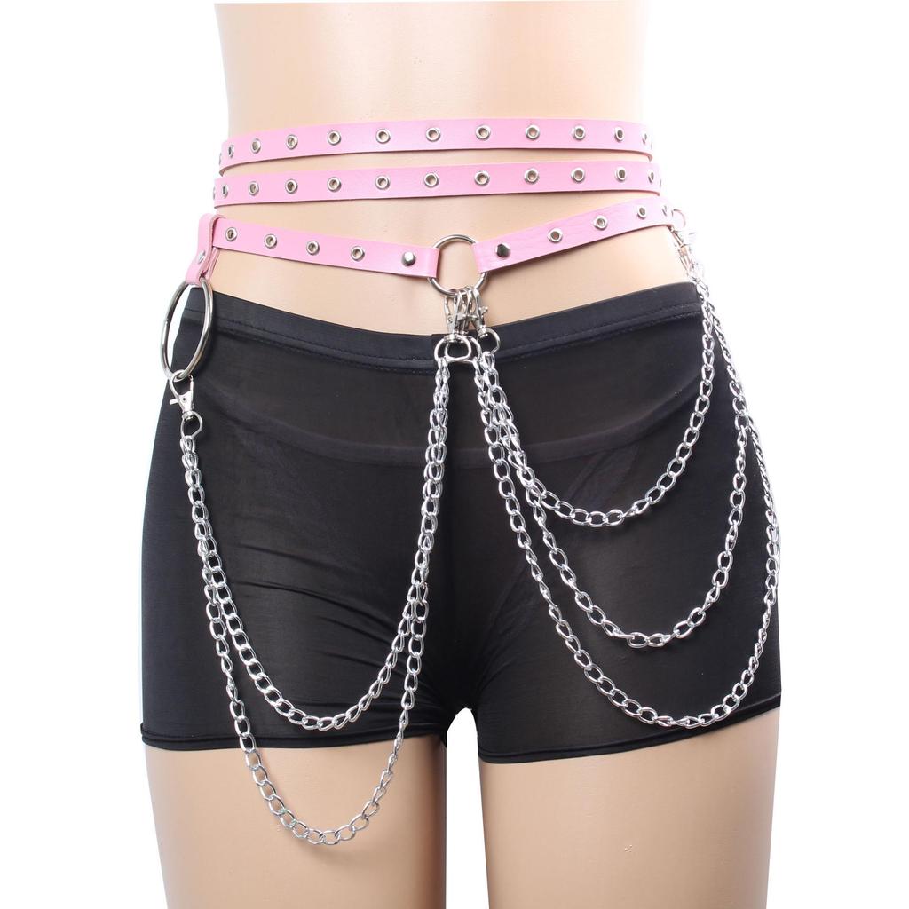 Cross-Border Punk Leather Waist Chain: Stylish & Versatile Women's Belt