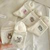Socks for Girls, Spring and Autumn Animals, Cartoon Women, Mid-calf Socks, Sports Socks, White Socks, Cute Ladies