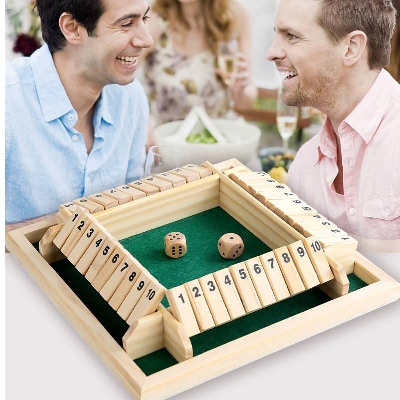 Wooden Four-flip Board Toy For Children Family Table Game
