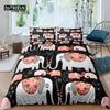 Home Living Luxury 3D Boho Elephant Bedding Set Girl Duvet Cover Set Pillowcase Kids Bedding Set Queen and King EU/US/AU/UK Size