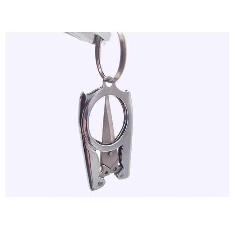 Fishing Shears Stainless Steel Folding Portable Travel Household Mini Scissors Fishing Small Eyebrow Scissors Foldable Thread Clipper