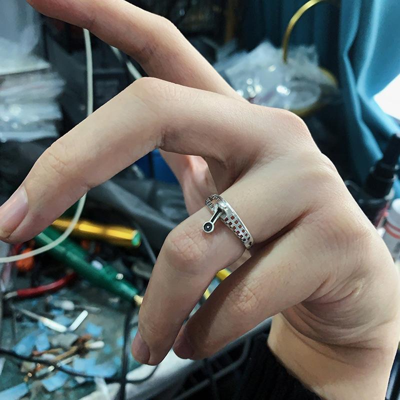 Anime Jojos Bizarre Adventure Stand-In Zipper Ring Open Ring For Women Men Lover Vintage Jewelry