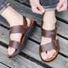 Men's sandals genuine leather summer slippers 2025 new fashion trend first layer cowhide men's casual non-slip beach shoes
