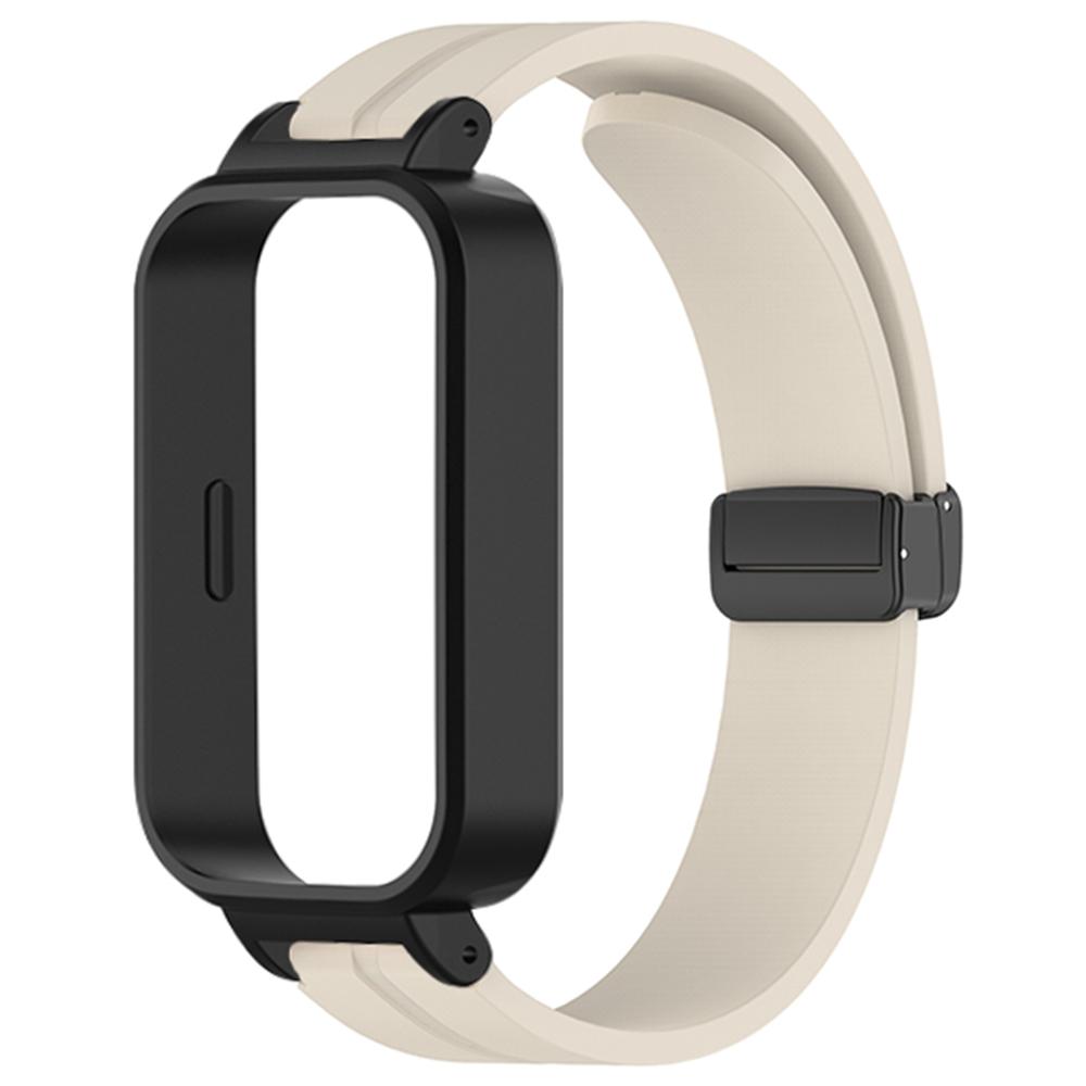 For Xiaomi Smart Band 9 Active/Redmi Band 3 Silicone Watch Band Magnetic Folding Buckle Wrist Strap