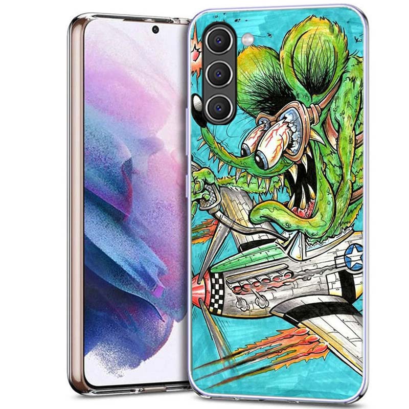 Surf Cool Rat F-Fink Phone Case for Samsung A54 A14 A24 A34 A17 A37 A57 A55 A35 A25 A15 A13 A23 A33 A53 A07 A05S A04S A03 A73 Ga
