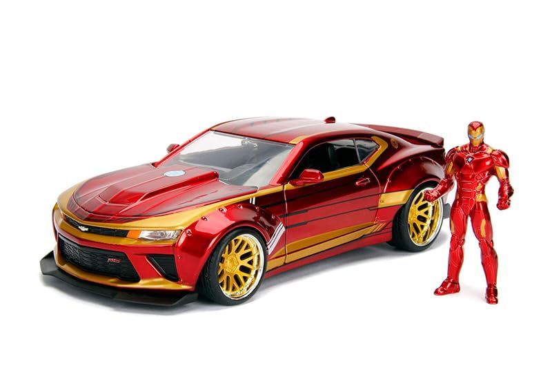 JADA TOYS MARVEL AVENGERS IRON MAN 2016 CHEVY Avengers Iron Man 2016 Chevy Camaro JADA TOYS Scale 124SCALE - & CAMARO" "Marvel & 124