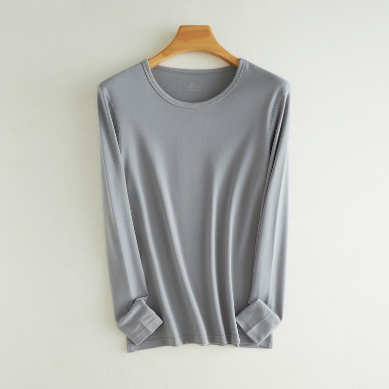 

Мужской теплый хлопковый костюм из топа и брюк на осень/зиму - повседневный, круглый вырез, ткань с начесом XXXL (160-180 jin)