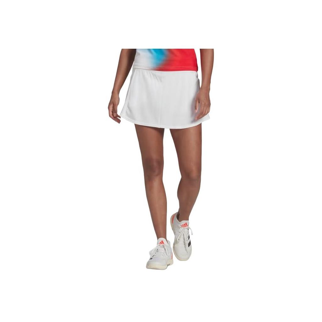 Adidas Solid Color Tennis A-Line Comfortable Casual Skirt Women Skirts White HC7708