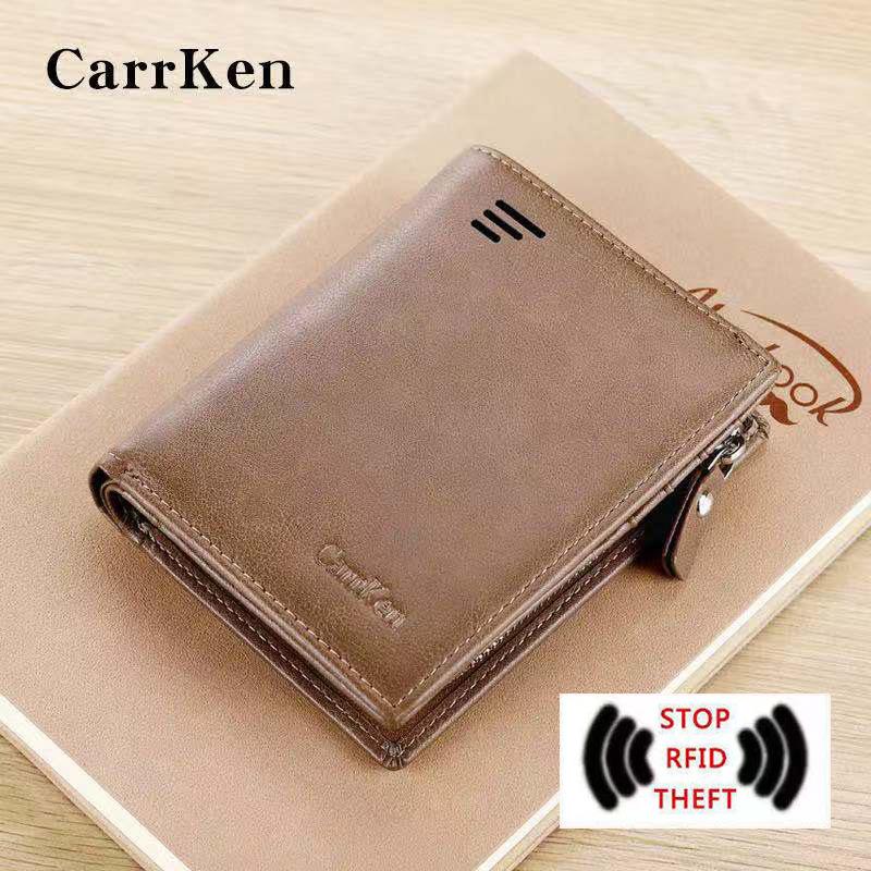 

Мужской кошелек Ретро модный короткий многофункциональный кошелек на молнии с пряжкой