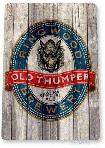 

RINGWOOD BREWERY X TIN SIGN BREWING COMPANY BAR PUB TAVERN OLD THUMPERAluminum 20x30cm（7.8x11.8inch）