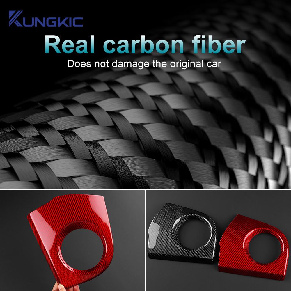 Real Hard Carbon Fiber Sticker For Fiat 500 2008-2025 Abarth 595 695 2012-2025 2025 2025 RHD Car Driver Side Air Outlet Panel