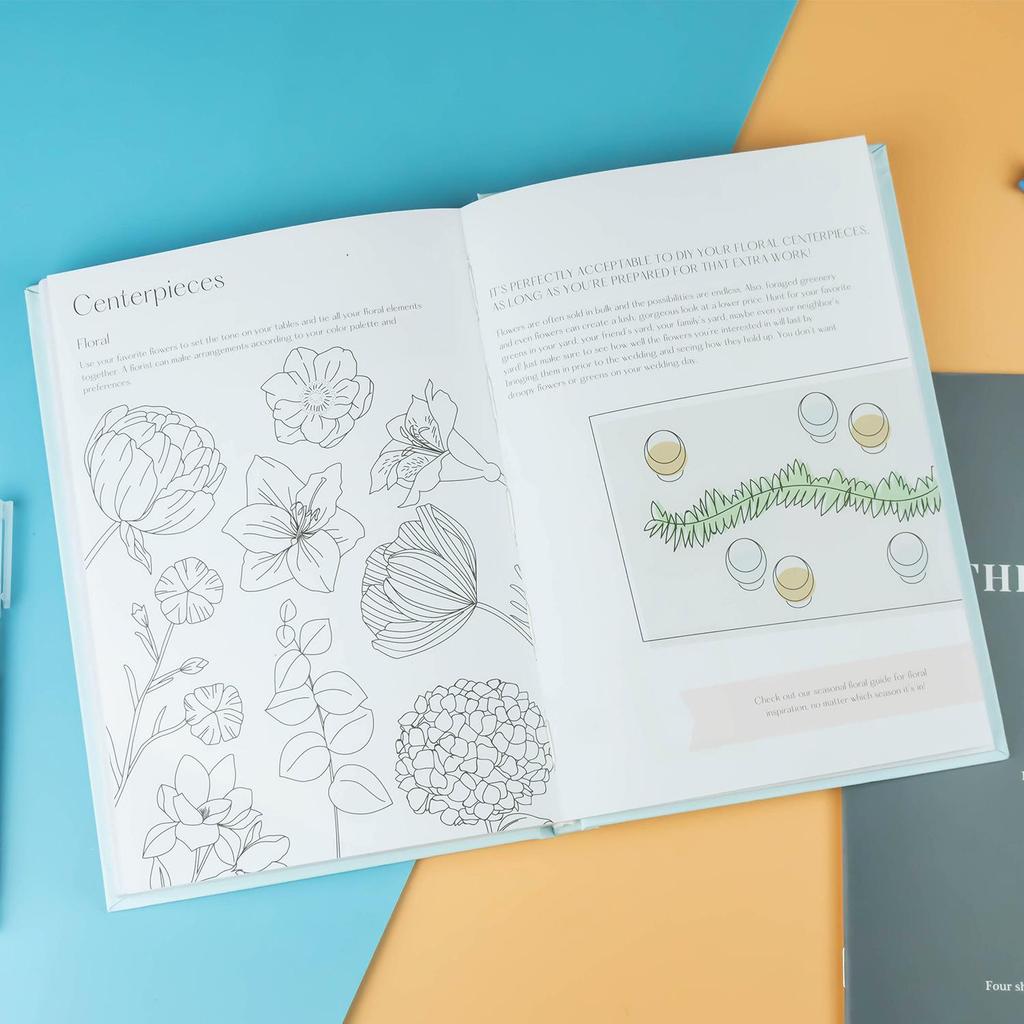 Red Hardcover Wedding Planner and Budget Notebook