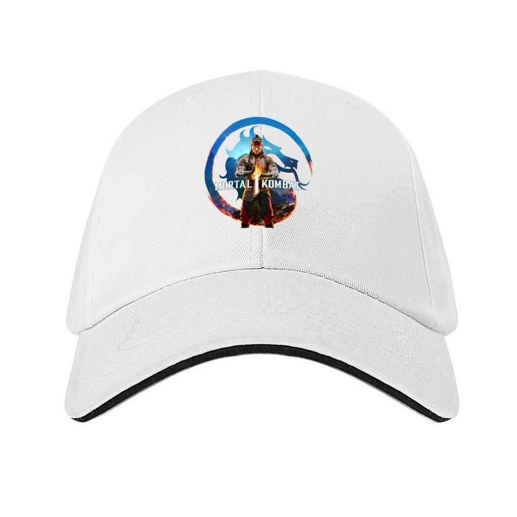 MK12 Mortal Kombat 1 Logo Baseball Cap Snap Back Hat Mens Big Size Hat Military Cap Man New Hat Women Mens