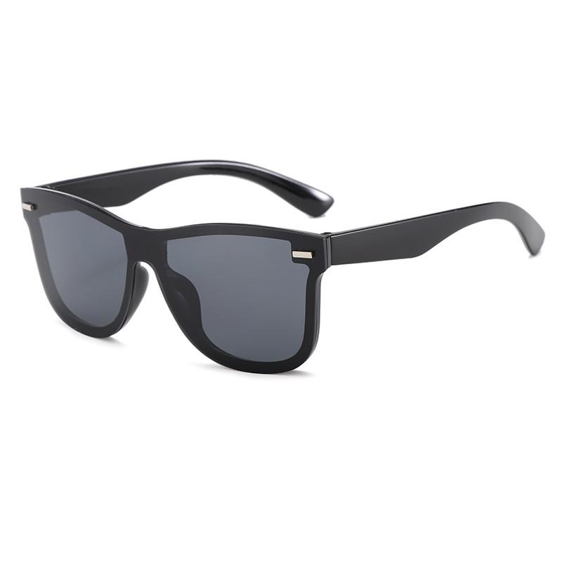Summer 2025 Stylish Square Frame Sunglasses With Uv Protection For Casual Wear BlackFrameGrayLens