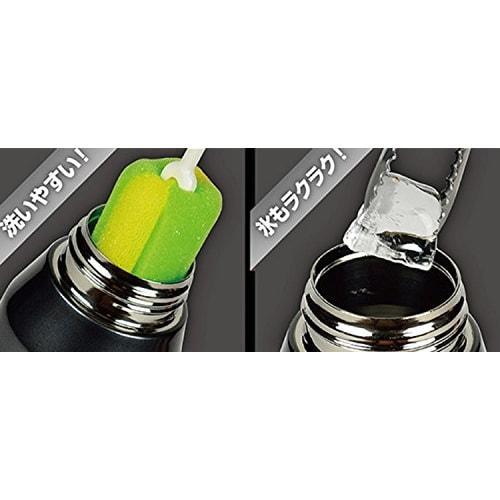 Pearl Metal HB-3063 Stainless Steel Water Bottle, 1100ml, Direct Drinking, Pink X Black, with Pouch, New Energy Charger