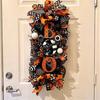 Halloween Swag Wreath Fall Garland Front Door Hanging Porch Sign Wreath for Home Holiday Decor