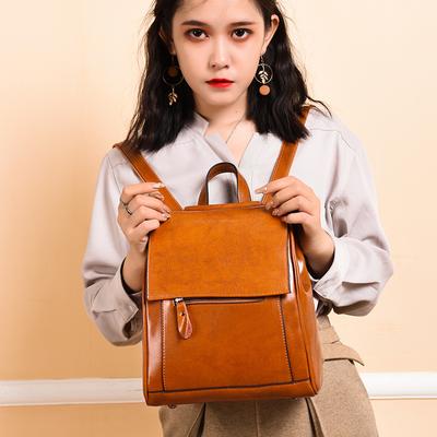 Genuine Leather Women's Backpack Fashion Large Capacity Travel Backpack Women's Leather Bag