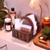 Decorative Imitation Rattan Napkin Holder Plastic Desktop Tissue Holder  for Home