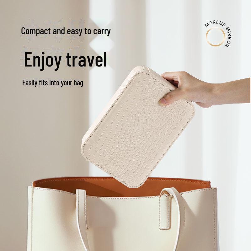 Portable Rechargeable Lighted Makeup Storage Box - Lightweight with Large Capacity