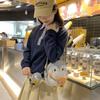 Adorable Cartoon Penguin Shoulder Bag Lightweight Corduroy Crossbody For Kids