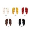 Sheepskin Version of Grape Mother, the Same Herringbone Metal Cover Toe Leather Slippers, Women's Summer Wear Square Head Low Heel Cool Slippers