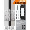 Door Hinges Jig Door Hinge Routing Jig Door Hinge Mortiser Kits Template for 2-1/2inch-6inch Length 1-3/8 to 2-1/2
