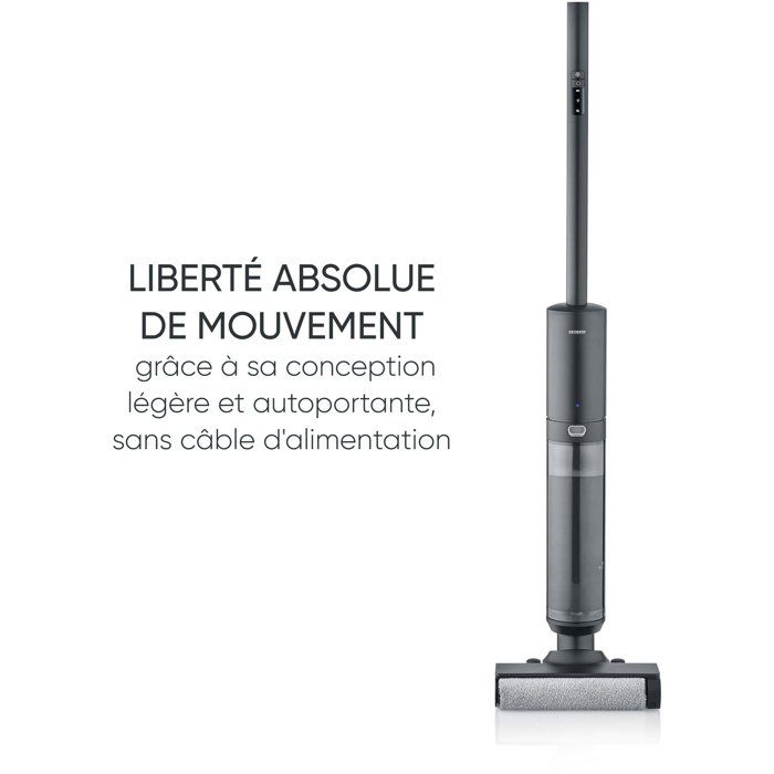 Nettoyeur de sol sans fil - SEVERIN - SC7177 - 150 W - 20 min - 400 ml - 80 dB - Noir / Gris