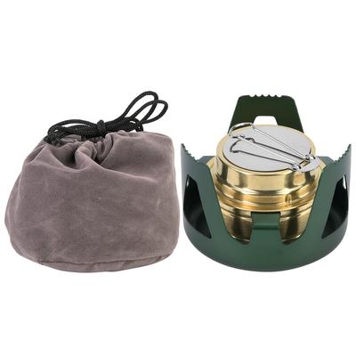 Mini réchaud à alcool portable ultra léger pour barbecue et camping (vert)