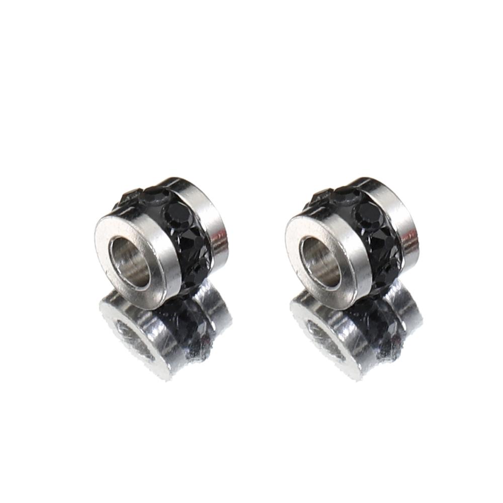 

20pcs 10pcs Mix Stainless Steel Rhinestone Loose Beads Colorful Spacer Bead Charms for Bracelet Necklace Jewelry Making DIY 5x4mm-10pcs