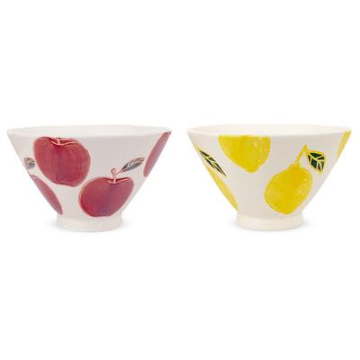 J Kitchens Studio Fresh Art Rice Bowl Pear Hasami Ware Made In Japan Sho~ (Apple Lemon)