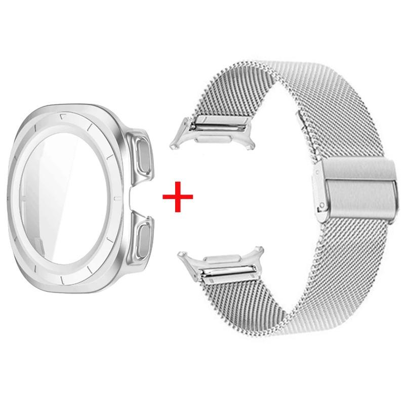 Strap +Case for Samsung Galaxy Watch 7 Ultra 47mm Metal Strap for Galaxy Watch 7 Ultra 47mm Bracelets Case Protector