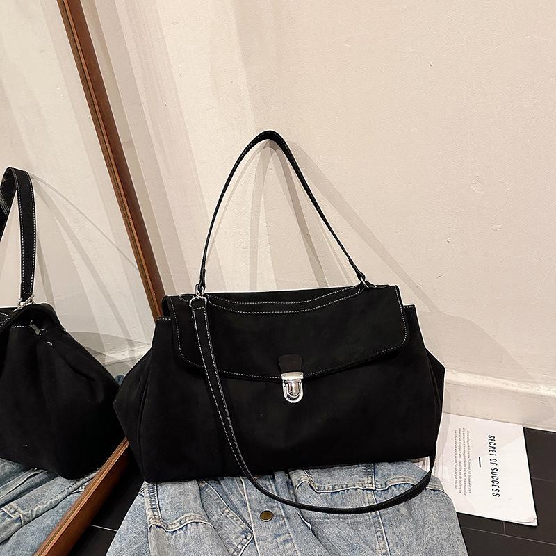 Borsa da pendolare alla moda da donna, Borsa a spalla singola retrò semplice sotto il braccio