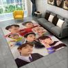 Tappeto Kpop B-BTS Gruppo di Moda Tappeto Stella per Sala Giochi Camera da Letto Soggiorno Divano Decorazioni per la Casa, Tappeto per Area Bambini Tappetino Antiscivolo