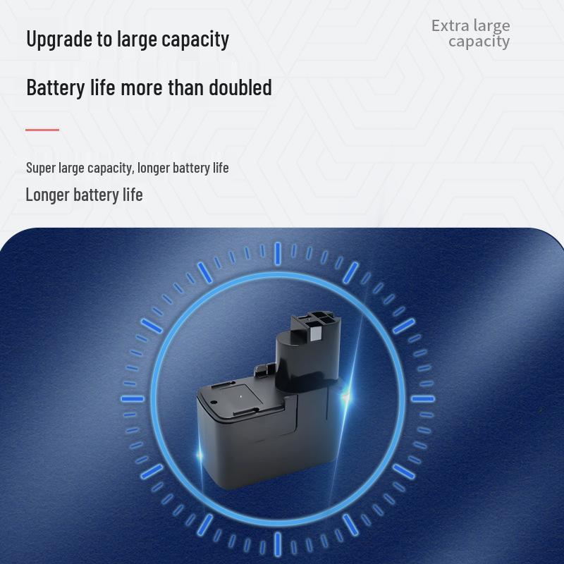Compatible Nickel Battery for Bosch Cordless Drill/Driver PSR7.2VES, 9.6V, 12V BAT001.