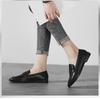 British Style Women's Black Leather Shoes All-Match Flats Size 41-43.