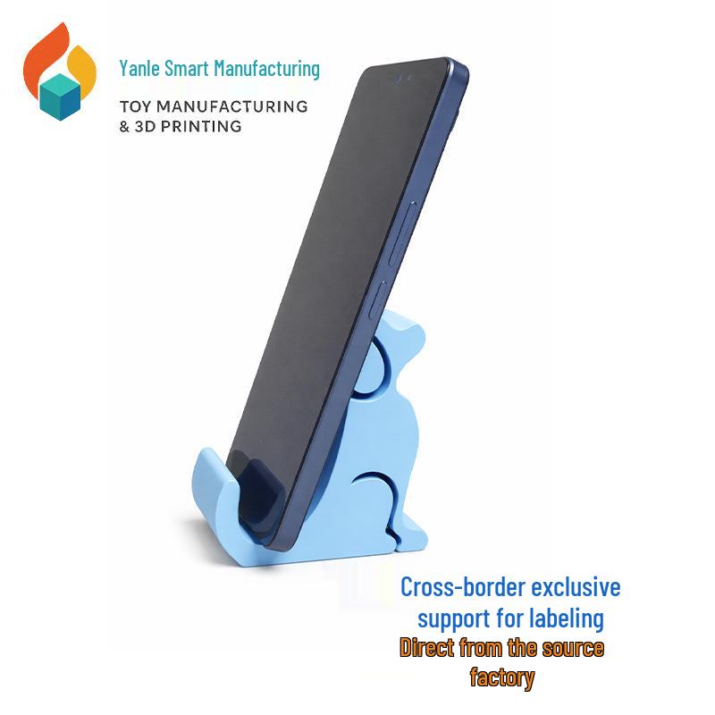 3D Printed Creative Dog Phone Holder - Cute Pet Shape for Easy Viewing White