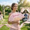 Fashion Exquisite Lace Bridal Fan Handheld Elegant Single Party Decoration Fan Retro Dance Fan Wedding Travel
