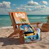 Ultra-Soft Beach Towel with Bluey Theme,Ideal for Pool - Camping, Diving - Perfect Travel Essential, Vibrant Beach Towel.