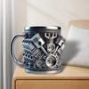 Stainless Steel Coffee Cup with V6/V8 Engine, Fun Car Engine Design, Coffee Cup, Cocktail Cup, Suitable for Car Enthusiasts