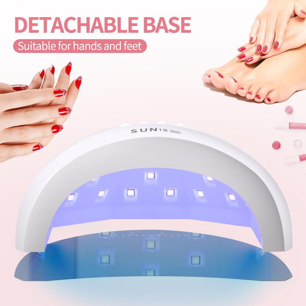 YIKOOLIN SUN 1S UV LED Nail Lamp 48W for Professional Saloon Fast Nail Gel Dryer With 4 Timers Automatic Sensor LCD Display
