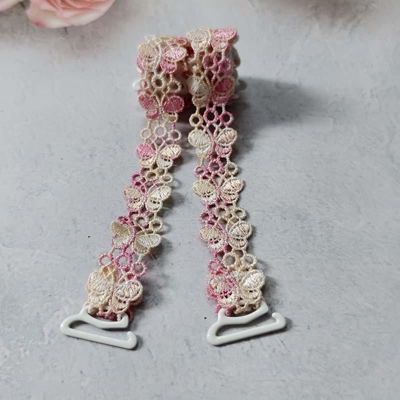 Women Embroidered Bra Shoulder Straps Hollow Out Replacement Straps Comfortable Underwear Accessory For Daily Wear 1Pair