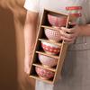 Keramik Reisschale Familienessen Suppe ansehnliches Set Geschenkbox Reisschale kreativ retro kleine Schale