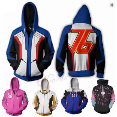 Anime Spiel Kapuzenpullover Sweatshirt 3D Druck Overwatches DVA DJ Cosplay Kostüm Damen Herren Paar Kapuzenjacke Oberteil Kleidung