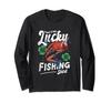 Funny Lucky Fishing Angler 4 Leaf Clover Apparel Long Sleeve T-Shirt